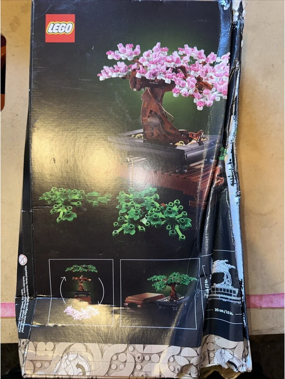 LEGO Bonsai Tree 10281 Building Kit 878 Pieces New Sealed Shipping Damage Box